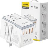 Dudao A65PRO TRAVEL ADAPTER 65W EU US JP AUS UK 2X USB-C 2X USB-A BEL, (21834926) | Shoptok.si