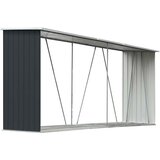  Vrtna ostava za drva pocinčani čelik 330 x 84 x 152 cm antracit | shoptok.hr