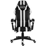 vidaXL Racing stol črno in belo umetno usnje | Shoptok.si