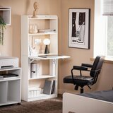 SoBuy zložljiva pisalna miza z nastavljivo višino, bela, kompaktna, (5000073326) | Shoptok.si
