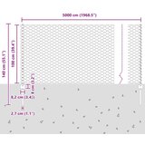  Ograje stebri 10 kosov U-kanal 140 cm Pocinkano jeklo, Šesterokotna ograja 1x50 m Pocinkano jeklo | Shoptok.si
