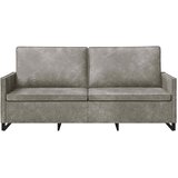 SOFA za 3 osobe Svjetlosiva 190 x 81 x 82 cm Umjetni sued | shoptok.hr