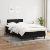 The Living Store Box spring postelja z vzmetnico črn 120x200 cm blago - Box Spring Postelja, (21512911) Cene