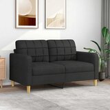  Dvosjed od tkanine crni 140 cm Crna Cene