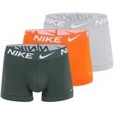 Nike Bokserice antracit siva / svijetlosiva / narančasta / bijela