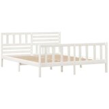  Za krevet od masivnog drva bijeli 120 x 200 cm | shoptok.hr