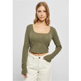 UC Ladies Ladies Short Rib Corsage Longsleeve olive | shoptok.hr