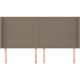  Uzglavlje s ušima smeđesivo 183x16x118/128 cm od tkanine | shoptok.hr