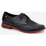 Zazoo Women's Leather Elegant Lace-up Shoes 4238 Black | Shoptok.si