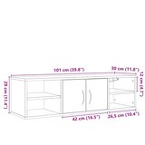  Zidni ormarić staro drvo 101x30x29 cm konstruirano drvo | shoptok.hr