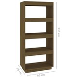 vidaXL knjižna omara za razdelitev prostora medeno rjava 60x35x135 cm | Shoptok.si