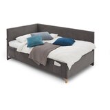 Meise Möbel antracitno sivi kutni dječji krevet s prostorom za odlaganje 140x200 cm cool | shoptok.hr