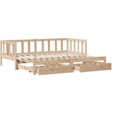  Dnevni krevet s pomoćnim ležajem i ladicama bez madraca 80x200 cm | shoptok.hr