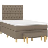 vidaXL Box spring postelja z vzmetnico taupe 120x190 cm blago Cene