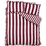 Catherine Lansfield Temno vijolična posteljnina za zakonsko posteljo 200x200 cm Seersucker Frill Stripe – | Shoptok.si