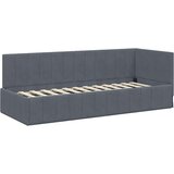  Kutni okvir kreveta Tamno siva 80 cm x 200 cm Baršun | shoptok.hr