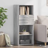  Visoka komoda siva boja hrasta 50x42,5x124 cm konstruirano drvo | Eponuda.ba