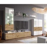 CARRYHOME komoda, bela, hrast artisan, bela, visoki sijaj | Shoptok.si