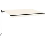 Tenda na ručno uvlačenje s LED svjetlom 450 x 300 cm krem | Eponuda.com