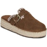 Mou JUTE CLOG PLAIN SUEDE Smeđa Cijene