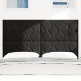  LED vzglavje z LED lučmi Geometrični Črna 144 cm Žamet, (5000043984) | Shoptok.si