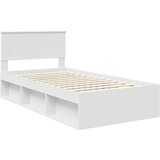  Konstrukcija postelje Bela 100 x 200 cm Masivno borovo les, (5000104114) | Shoptok.si