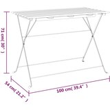  Sklopivi bistro stol 100 x 54 x 71 cm od drva bagrema i čelika | shoptok.hr