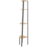  Kutna polica s 4 razine svijetlosmeđa i crna 45,5x31,5x150 cm | Eponuda.ba