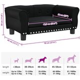 Krevet za pse crni 70 x 45 x 30 cm od umjetne kože | shoptok.hr