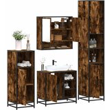 Maison Chic Kopalniška garnitura - Kopalniški sestavi 4-delna dimljeni hrast inženirski les, (21788413) | Shoptok.si