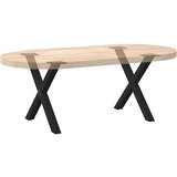 vidaXL noge kavne mize v obliki črke x 2 kosa črna 38x(42-43) cm jeklo | Shoptok.si