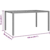  Vrtni set za objed 5 pcs Siva i smeđa poliratan | shoptok.hr
