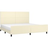  Okvir za krevet s uzglavljem krem 200x200 cm od umjetne kože | Eponuda.com