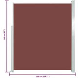 vidaXL Zložljiva stranska tenda za teraso 160x300 cm rjava | Shoptok.si