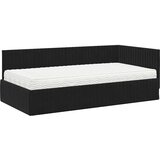  Kutni krevetni okvir s madracem 2 kom. Crna 100 x 200 cm Baršun | shoptok.hr