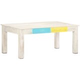  Stolić za kavu bijeli 110 x 60 x 45 cm od masivnog drva manga | Eponuda.ba
