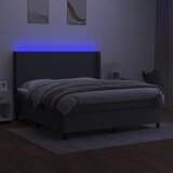  Krevet box spring s madracem LED tamnosivi 180x200 cm tkanina | shoptok.hr