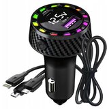  LED RGB 45W avtomobilski polnilec 12-24V 2x USB Type-C Lightning | Shoptok.si