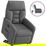 vidaXL Električni naslanjač s funkcijo vstajanja temno siv | Shoptok.si