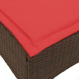  Vrtni tabure s jastucima 2 kom smeđi 55x55x36 cm poliratan | shoptok.hr