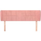  Vzglavje z ušesi roza 147x23x78/88 cm žamet, (20932489) | Shoptok.si