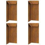 vidaXL Ograja za polže 4 pcs Rjav 10 x 10 x 25 cm | Shoptok.si