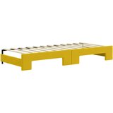  Dnevni krevet na razvlačenje s ladicama žuti 80 x 200 cm baršun | shoptok.hr