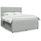  Krevet s oprugama i madracem svjetlosivi 180x200 cm baršunasti | shoptok.hr