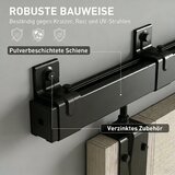  Set okova za klizna vrata visoke nosivosti 244 cm crne boje za jednokrilna vrata | shoptok.hr