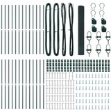vidaXL varjena žična ograja z 13 stebrički Zelena 1x50 m Jeklo | Shoptok.si