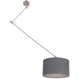 QAZQA Viseča svetilka jeklo s senčilom 35 cm temno siva nastavljiva - Blitz I. | Shoptok.si