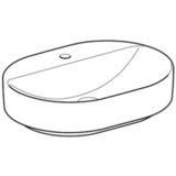 Geberit LAVABO NADGRADNI NA RAVNU PLOČU ELIPSA 600X450 NEMA PRELIV SLAVINA NA LAVABOU 500.778.01.2 Cene