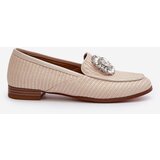 S. BARSKI Women's Flat Heel Loafers with Buckle Beige D&A | Shoptok.si