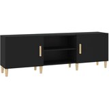 TV ormarić crni 150 x 30 x 50 cm od konstruiranog drva | shoptok.hr